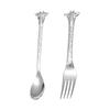 1piece 304 Stainless Steel Coffee Spoon Cartoon Giraffe Shaped Spoon Animal Cake Dessert Fork / Spoo