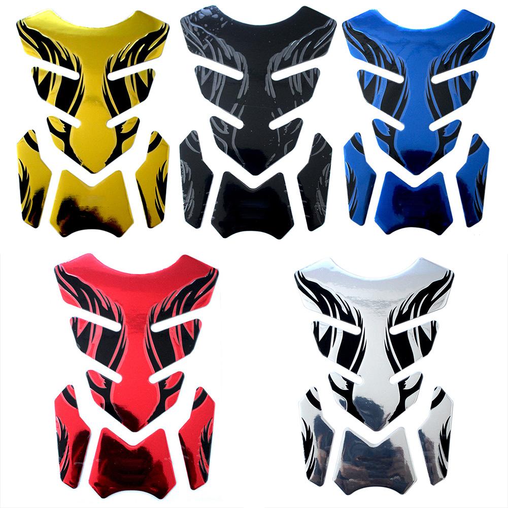 Для Honda Yamaha Tankpad наклейка Fishbone 3D Tank Pad Наклейки Защитная крышка для масла и газа Украшение Пламя Аксессуары для мотоциклов