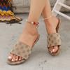 Женские тапочки 2025 Новые летние сандалии на плоской подошве с открытым носком Дизайнерская обувь Повседневные пляжные тапочки Роскошные шлепанцы Женские Zapatos De Mujer