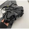 Fashionable Pleated Hand-held Small Bag for Women's New Autumn and Winter Retro Small Square Bag Simple Diagonal Shoulder Bag