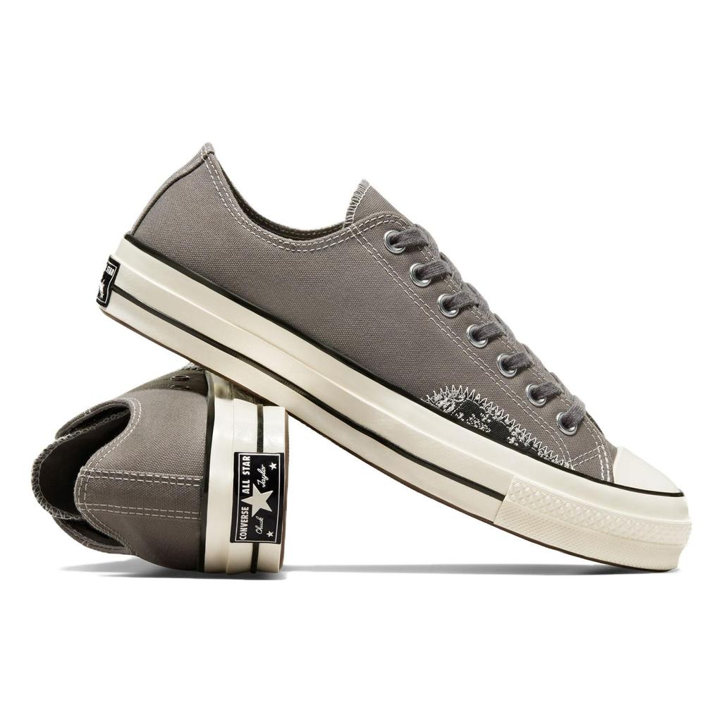 Converse Chuck 70 Low Crafted Ollie Patch - Origin Story Серые кроссовки унисекс Black Egret A04501C