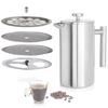 4 Pcs French Press Filters Mesh Filters Spiral Plate Cross Plate 350ML 6cm 600ML 8cm 1000ML 9cm Espresso Makers Replacement Kit 3