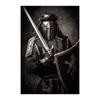 Black and Gold Samurai Medieval Warrior In Armor Figure Canvas Wall Art Paintings Printed Modern Classic Retro Luxury Artwork Posters Home Decorations