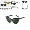 Classy Vintage Retro Cat Eye Triangle Sunglasses For Women Colorful Eyewear Glasses