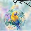 Vibrant Parrot Wind Spinner Colorful Metal Garden Decor for Outside 10 Inch 360 Rotating Hook Artistic Design for All Seasons Ideal for Balcony