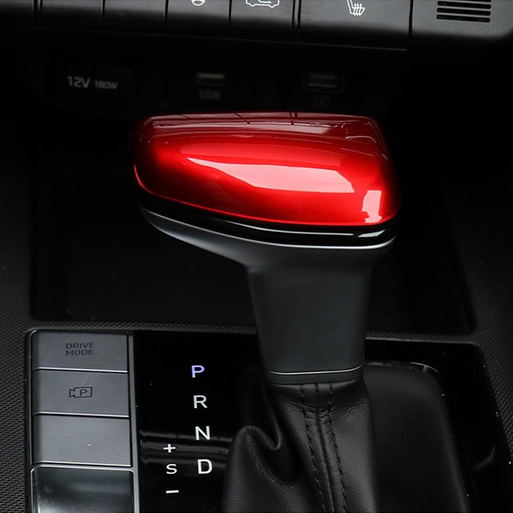 1× Красная отделка накладки на ручку переключения передач Для Hyundai Elantra CN7 2021-2025 LHD