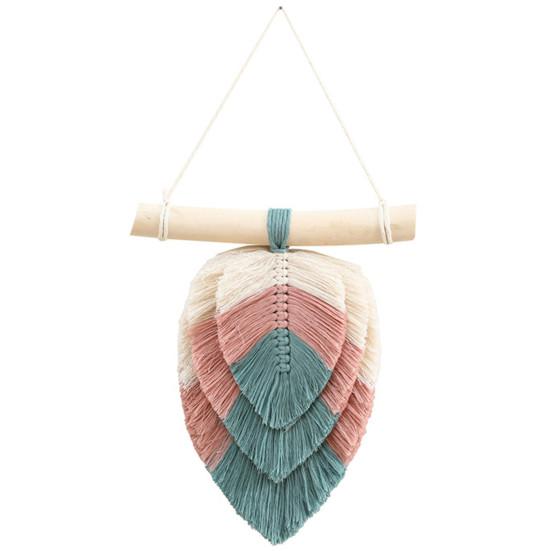 Настенный гобелен в скандинавском стиле с кисточками в стиле пэчворк, хлопковый гобелен ручной работы, товары для дома