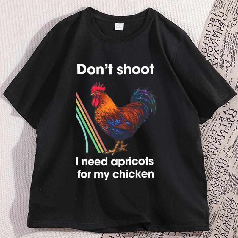 Dont Shoot I Need Apricots for My Chicken T Shirt Arc Raiders Scrappy Tshirt Graphic Tee Cotton Short Sleeve 2026 Men Tshirt