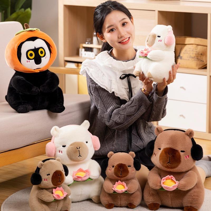 The New Capybara Doll Kapibara Is Calm and Dolphin Creative White-faced Monk Monkey Plush Toy