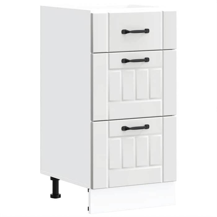 VidaXL Kitchen Cabinet Lucca White Engineered Wood, Sink Unit, Kitchen Cabinet with Drawer, Kitchen Cabinet At 854230