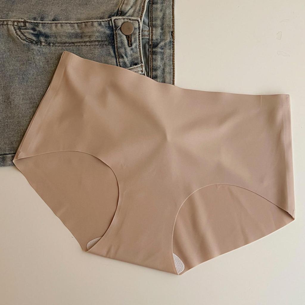 6Pcs/Set Women Seamless Panties Female Mixed Color Underwear Sexy Ice Silk Comfortable Mid Waist Underpants Girls Briefs Invisible Lingerie