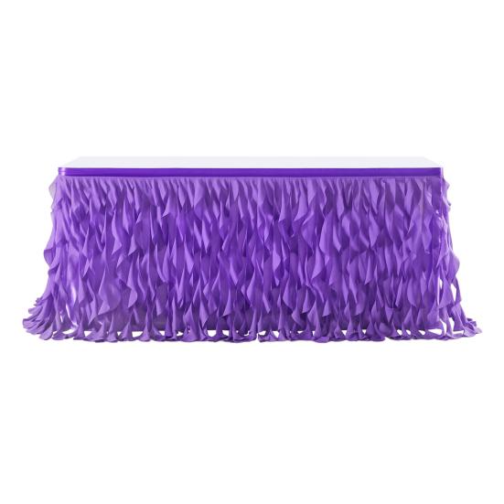 Curly Willow Table Skirt for Rectangle Round Tables 6ft Ruffle Tutu Table Cloth Reusable