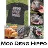 Moo Deng Tiny Baby Hippo Star Thailand Cute Pygmy Hippo Unisex Men Women Kid T-Shirt Print Short Sleeve Round Neck