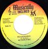 7inch Record ACTION FIRE - Reasonable NONE Musically Incli 1996 Jamaica Reggae, Ska & Dub Used