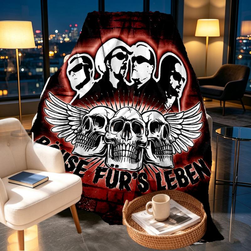 Bohse Onkelz Print Blanket - Soft & Comfortable, for Bedroom, Travel, Sofa, Home Decoration - Birthday Christmas Gift for Friend