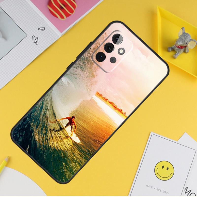 California Surfing Waves Case For Samsung Galaxy A55 A35 A25 A15 A51 A71 A12 A32 A52 A13 A33 A53 A14 A34 A54 Coque