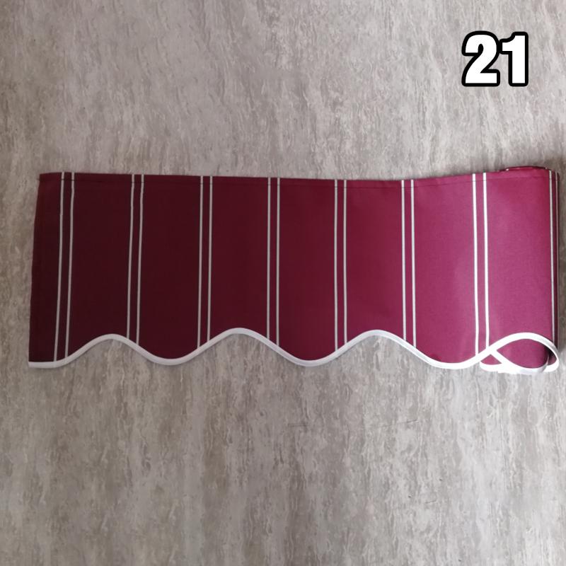 1M Retractable Patio Awning Replacement Fabric Windows Wavy Valance Durable Sunshade Canopy Cloth Waterproof Gray Beige Strips