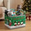 Large Capacity Clothes Storage Bin Cartoon Snowman Christmas Gift Basket  Home Use