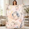 Celestial Cat Coral Fleece Blanket