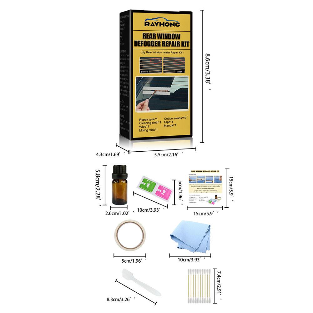 Комплект для ремонта обогревателя заднего стекла автомобиля. Сделай сам. Быстрый ремонт. Поцарапанный, сломанный. Линии решетки обогревателя. Высококачественные аксессуары для ухода.