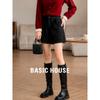 Базовые женские шерстяные шорты Basic House с высокой талией А-силуэта