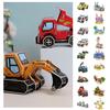 House DIY Puzzle Castle Assembling Model Paper 3D Puzzle Toy Car Birthday Gifts