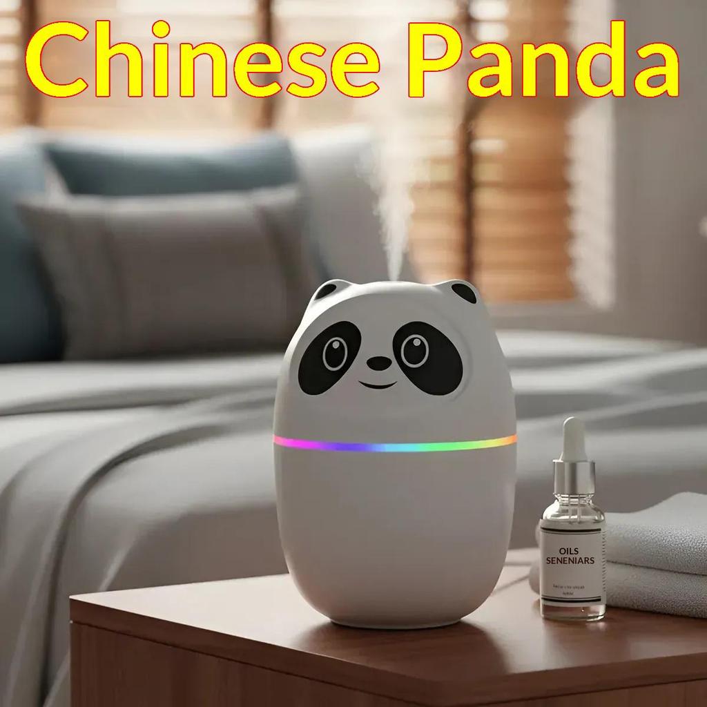Household Panda-style Essential Oil Humidifying Diffuser, Suitable for Home, Children, Bedroom, Multi-functional Humidifier