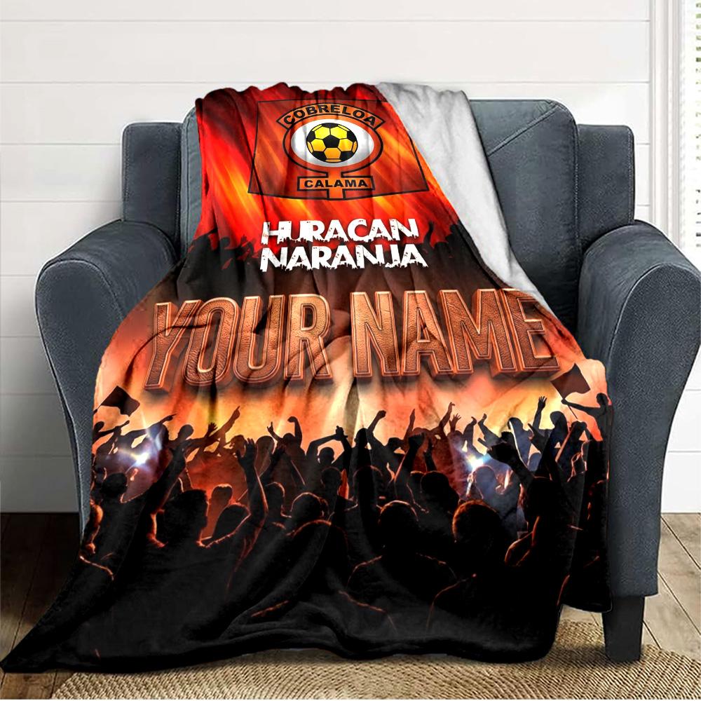 Name Custom Cobreloa Print Flannel Blanket High Quality Warm Comfortable Cover for All Seasons Perfect for Gifts Home Decor