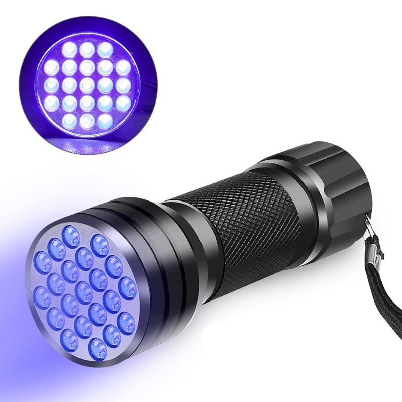 UV Flashlight with 21 LEDS 395NM Ultra Violet Torch Light Lamp Blacklight Detector for Dog Urine Pet Stains and Bed Bug