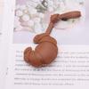Cartoon Croissant Keychain PU Leather Bag Pendant Lovely PU Leather Hanger  Women
