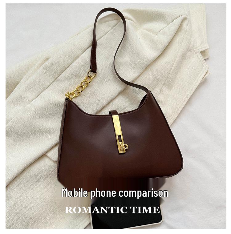 High-End Textured Solid Color Women's Crossbody Bag - Versatile Large Capacity Fashion Shoulder Bag