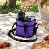 Cup Organizer for Self-driving Trips Beverage Drink Pouch with Adjustable Strap, Reusable Waterproof 4 Carrier Insulated Tote Commute Holder, Foldable