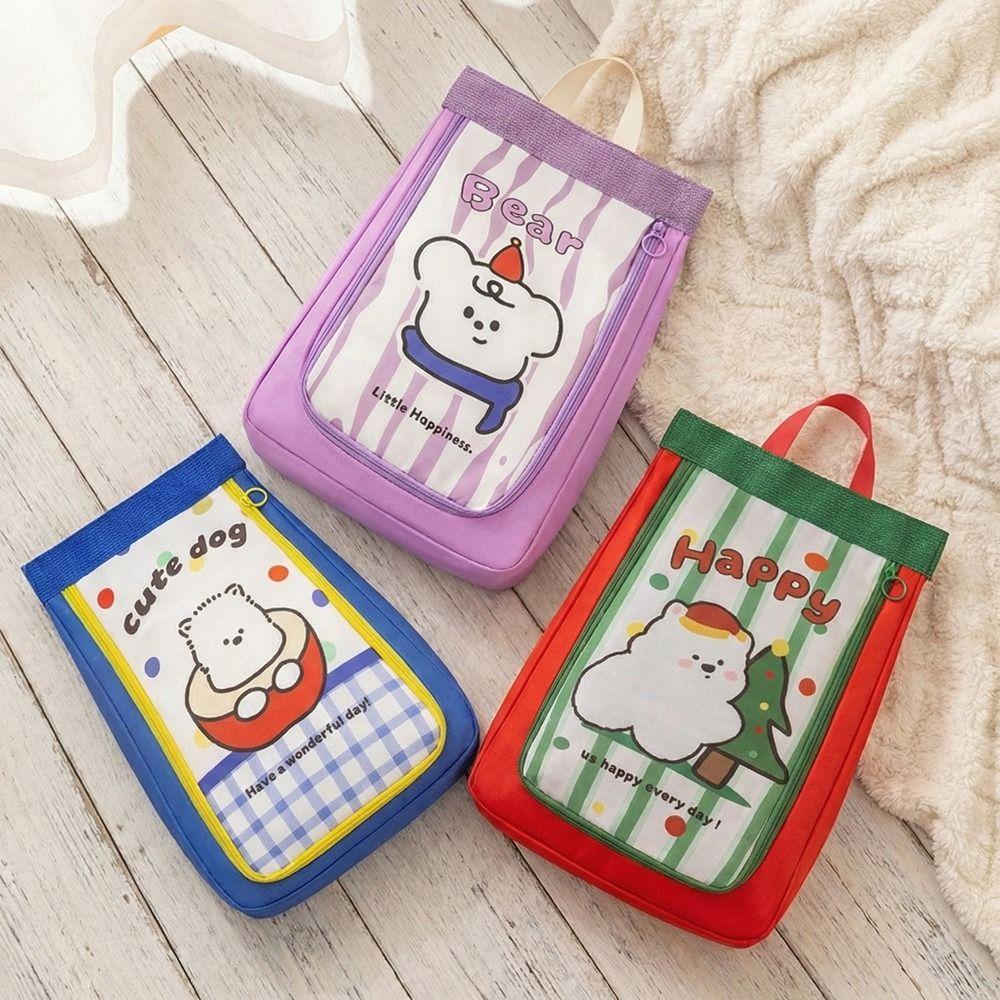 Thickened Shoe Storage Bag Cartoon Animal Shoes Organizer Cute Shoes Pouch for Home