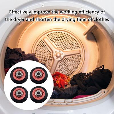 4 шт. Опорный ролик барабана сушилки Запасные части для сушильной машины Аксессуары для сушильной машины Детали бытовой техники