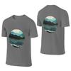 Indigo Mountains Skinfriendly Reversible Tshirt Niche Street Style Dark Color Schemes Shirt