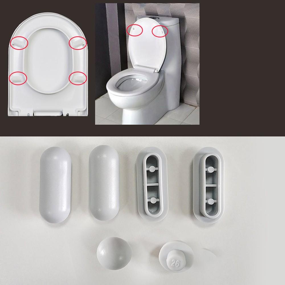 White Toilet Seat Buffers-Bumpers Replacement-Pads White Stop Bumper Accessories