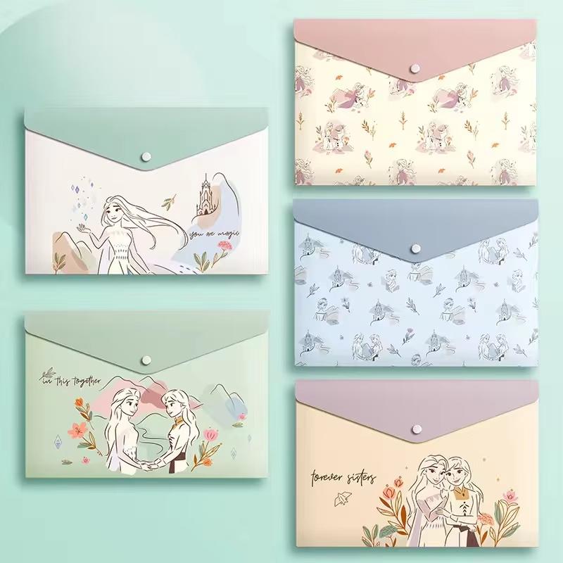 MINISO Мультяшный Стич Карман-файл А4 Большой вместимости Папка для хранения бумаги Школьные принадлежности Офисные принадлежности Детские рождественские подарки