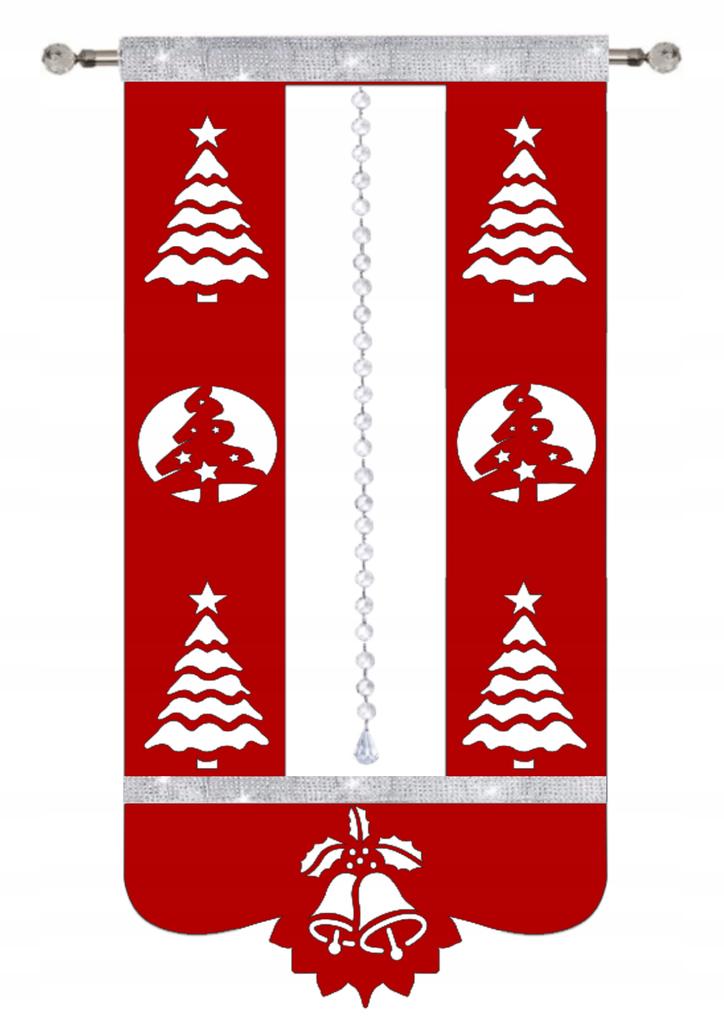 Panel SCREEN openwork curtain CHRISTMAS Christmas tree bell crystal GLAMOUR gloss