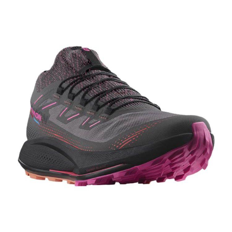 SALOMON Кроссовки женские Pulsar Trail Pro 2 Plum Kitten Pink Glow Серый Черный L47385300