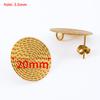 10pcs Stainless Steel Bohemian Earring Base Embossed Round Ear Studs with Pendants Connector Ring Plugs for Jewelry Making DIY