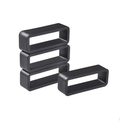 4 шт. ремешок для часов, петли, аксессуары, кожаная резина, черные, силиконовые ремешки