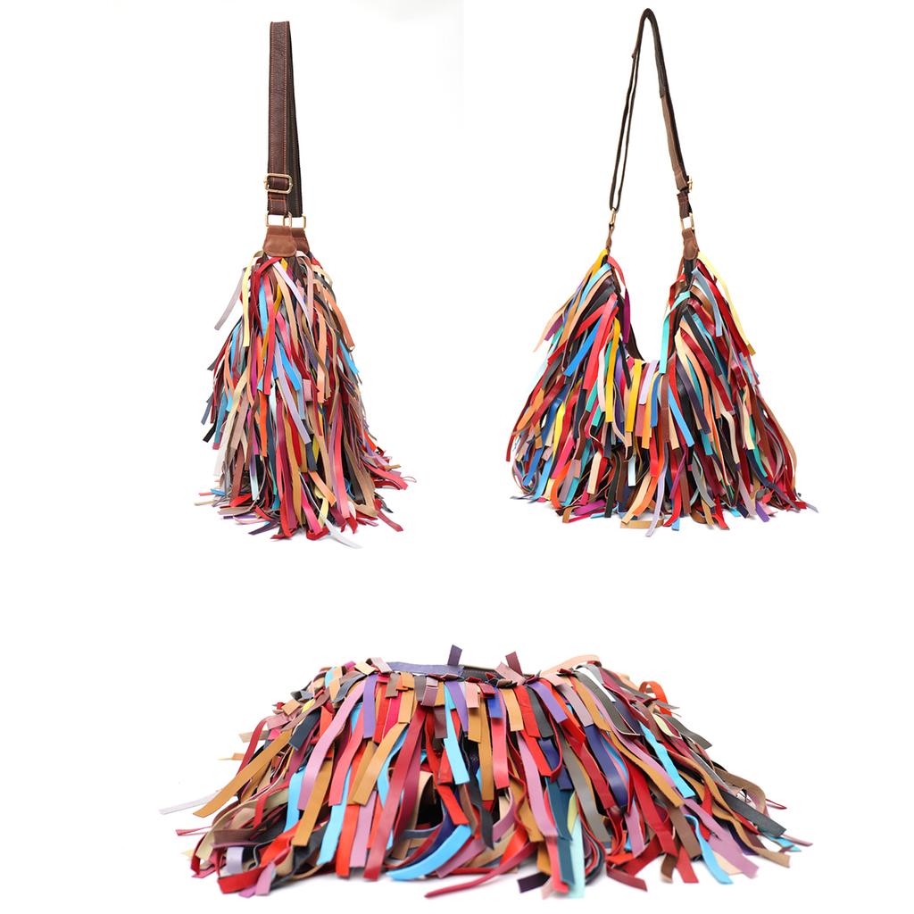 Сумка через плечо из натуральной овчины для женщин, большие повседневные сумки-хобо, сумки из кожи с крестообразным узором, цветные пэчворки