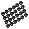 24 шт. Наконечники для пуговиц гитарных струн 10 мм Высокоэффективный пластиковый материал Полузакрытая конструкция Гитарные запчастиЧерный