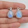 Moonstone Gemstone Earring, Solid 925 Sterling Silver Women Dangle Earring, Gift For Her, Handmade Jewelry