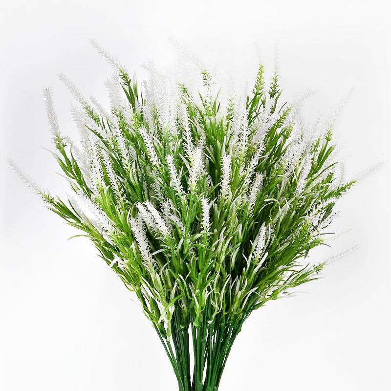 Искусственные цветы лаванды - 7-лучевые свадебные и домашние декоративные пластиковые цветы для помещений