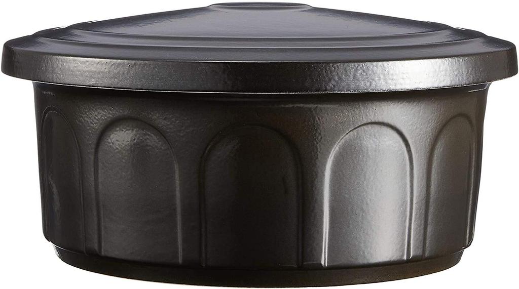 [Amazon Exclusive Brand] Chateau d'Or Rice Storage Container, Far-Infrared Ceramic, 3-cup capacity, Made in Japan (Black)
