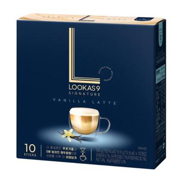 LUCAS NINE Ванильный Латте – 10 пакетиков | Корейский фирменный кофейный микс Латте | Сладкий и сливочный