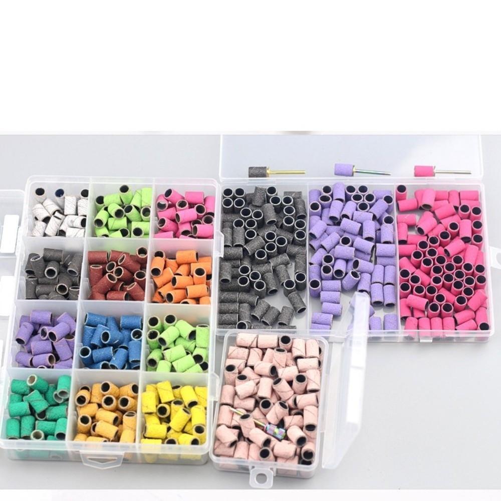 75/210Pcs Sanding Bands Nail Drill Bits Multi-functional Nail Grinder Polish Manicure