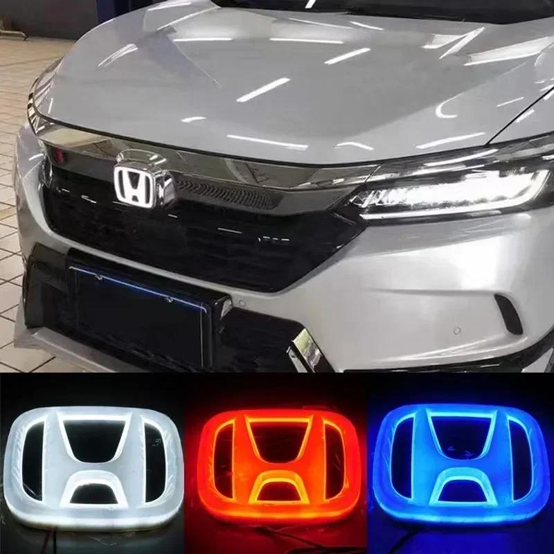 Car Front Grille LED Rear Trunk Emblem Light Badge Sticker for Honda Accord Odyssey CRV Jazz Civic CITY Crosstour Inspire Pilot ahw256