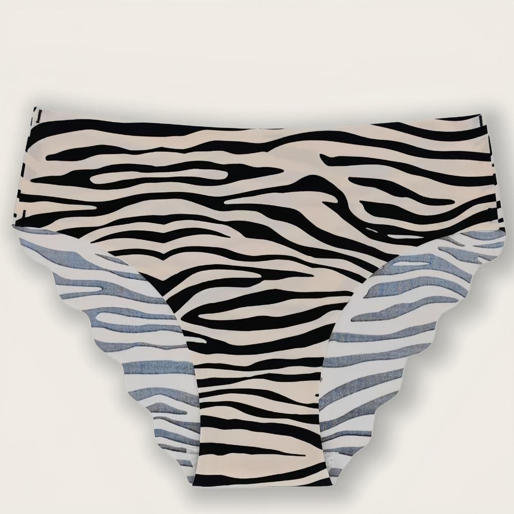 Бесшовные стринги с леопардовым принтом, на низкой посадке, из ледяного шелка, с полной хлопковой ластовицей